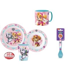 Mancs őrjárat micro gyerek étkészlet + evőeszköz szett