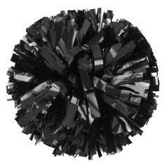 Black Metal 4" Cheer Poms