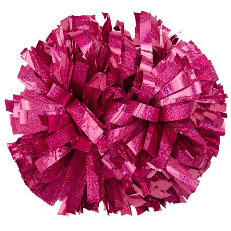 Pink Holographic 4" Poms