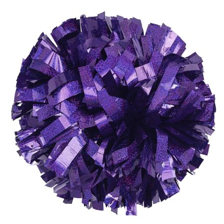 Purple Holographic 4" Poms