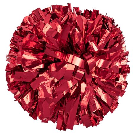 Red Metal 4" Cheer Poms
