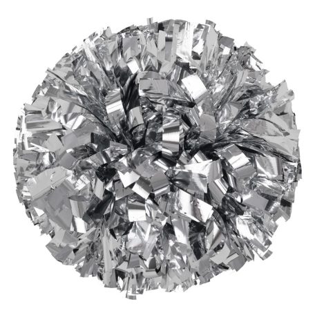 Silver Metal 6" Cheer Pompon