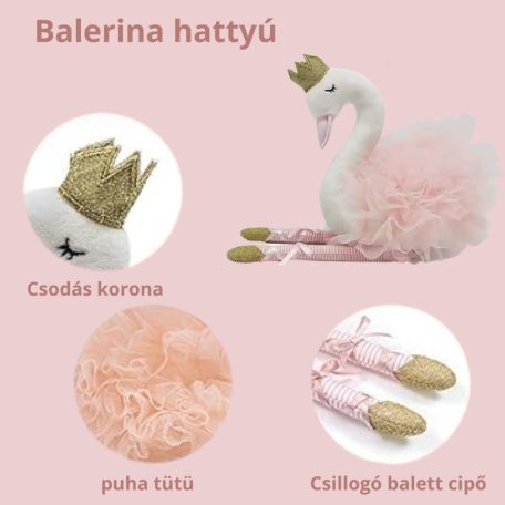 Balerina hattyú plüss